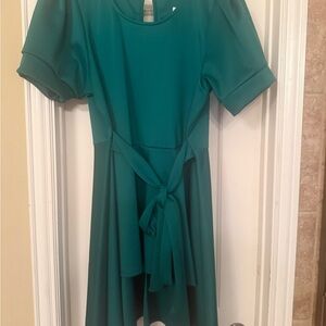 Fashion to Figure Teal Blouse with Tie Waist